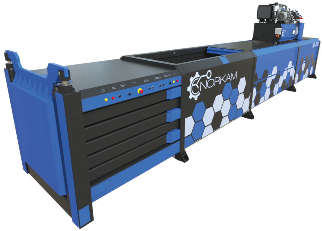 NORKAM NK-7000 horizontal recycling baler — original manufacturer visual